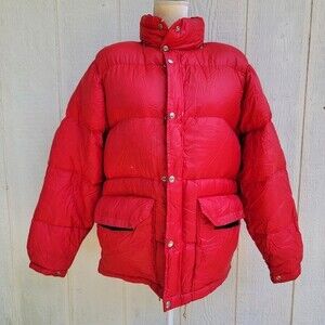 The North Face Brown Label Goose Down red Puffer jacket size small.
